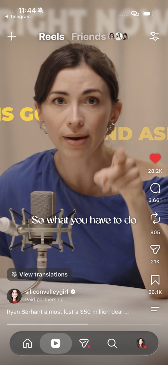 Frame from the HubSpot Instagram Reel