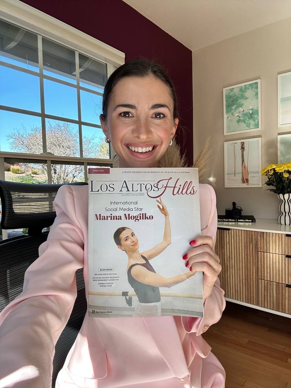 Magazine cover featuring Marina Mogilko